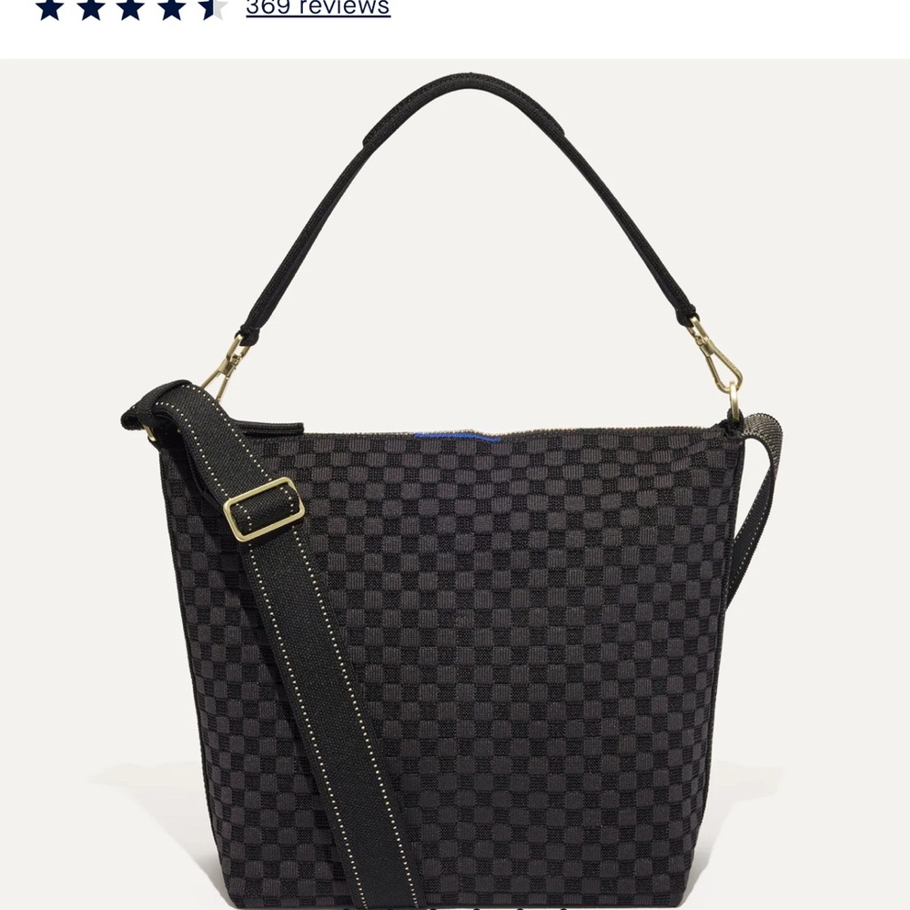 Rothy's Black Checkered Crossbody Bag